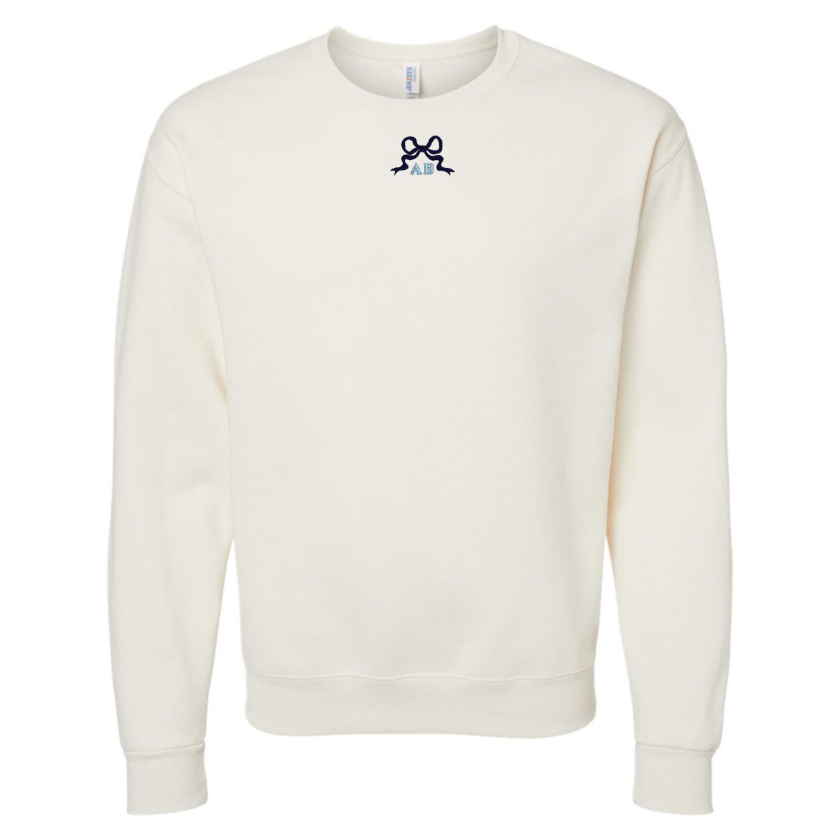 Initialed 'Tiny Bow' Crewneck Sweatshirt - United Monograms