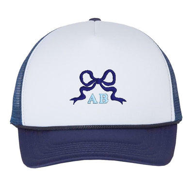 Initialed 'Tiny Bow' Trucker Hat - United Monograms