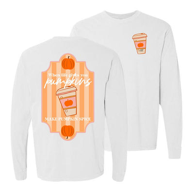Initialed 'When Life Gives You Pumpkins' Front & Back Long Sleeve - United Monograms