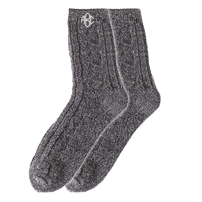 Initialed Wool Knit Socks - United Monograms