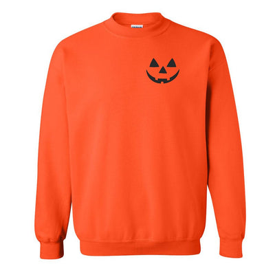 Jack-O-Lantern Face Pumpkin Crewneck Sweatshirt - United Monograms