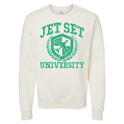 'Jet Set University' Crewneck Sweatshirt - United Monograms