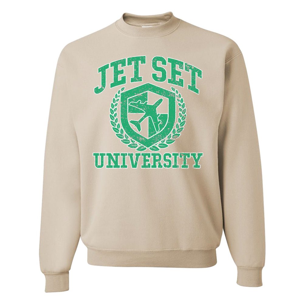 'Jet Set University' Crewneck Sweatshirt - United Monograms