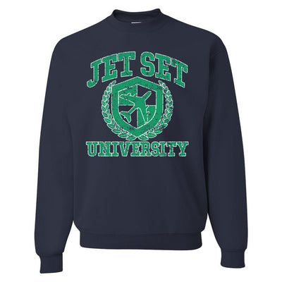 'Jet Set University' Crewneck Sweatshirt - United Monograms