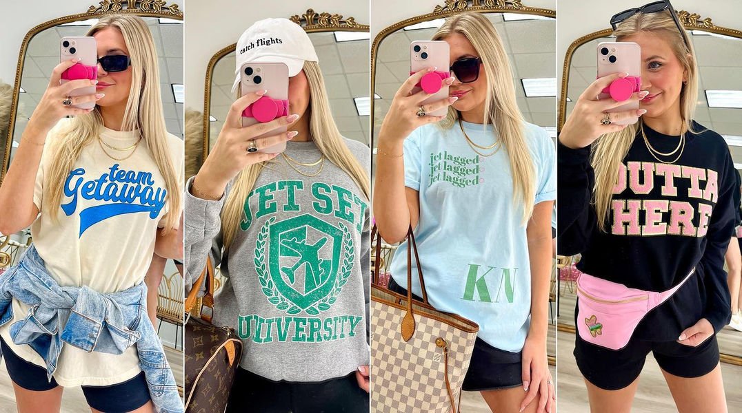 'Jet Set University' Crewneck Sweatshirt - United Monograms