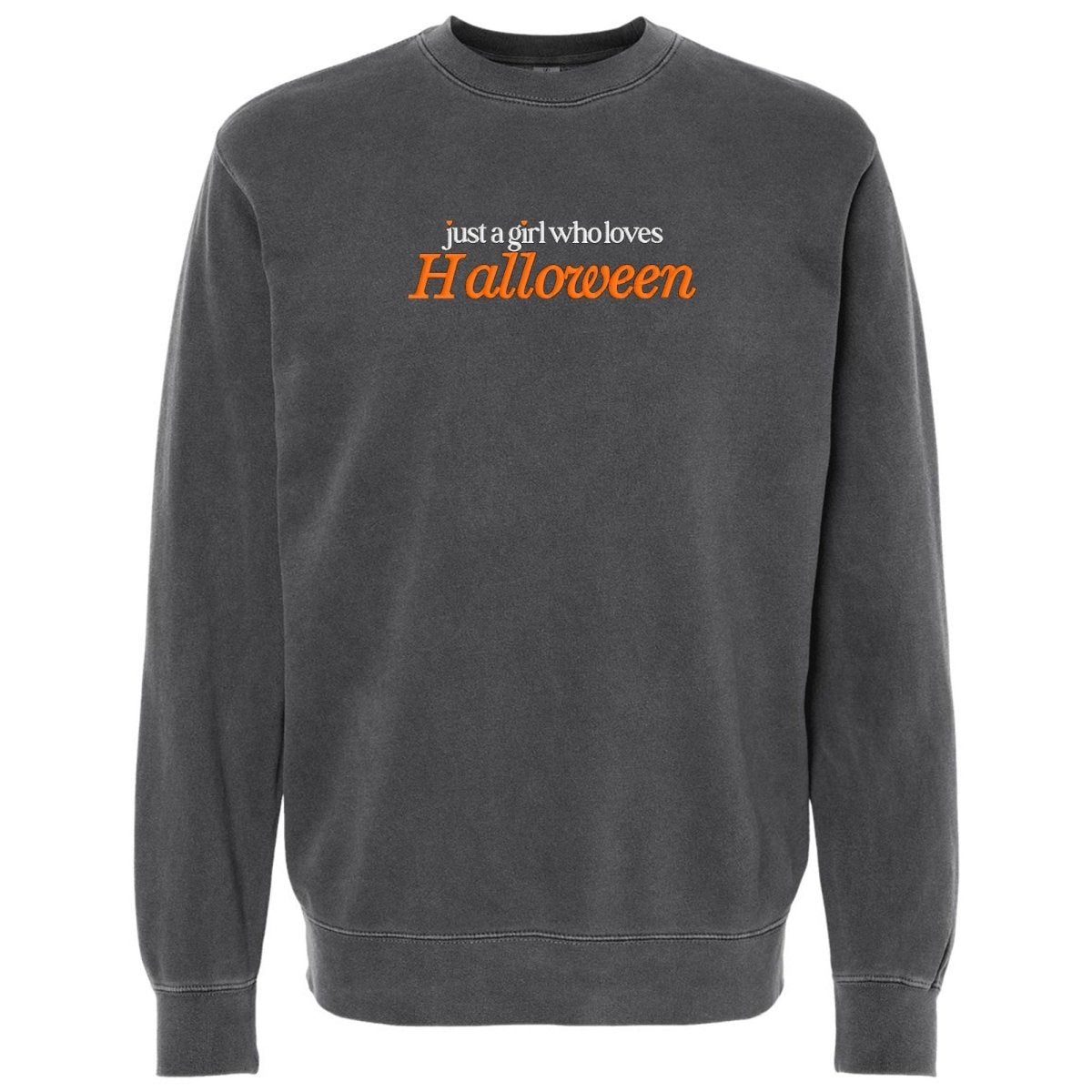 'Just A Girl Who Loves Halloween' Cozy Crew - United Monograms