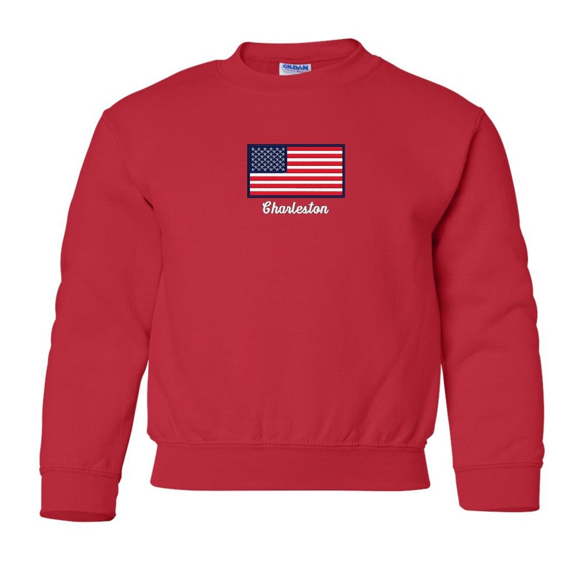 Kids 'American Flag' Crewneck Sweatshirt - United Monograms