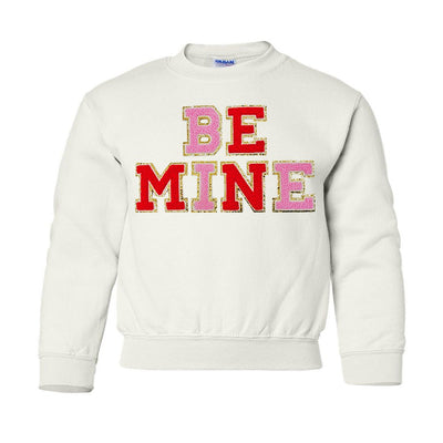 Kids Be Mine Letter Patch Crewneck Sweatshirt - United Monograms