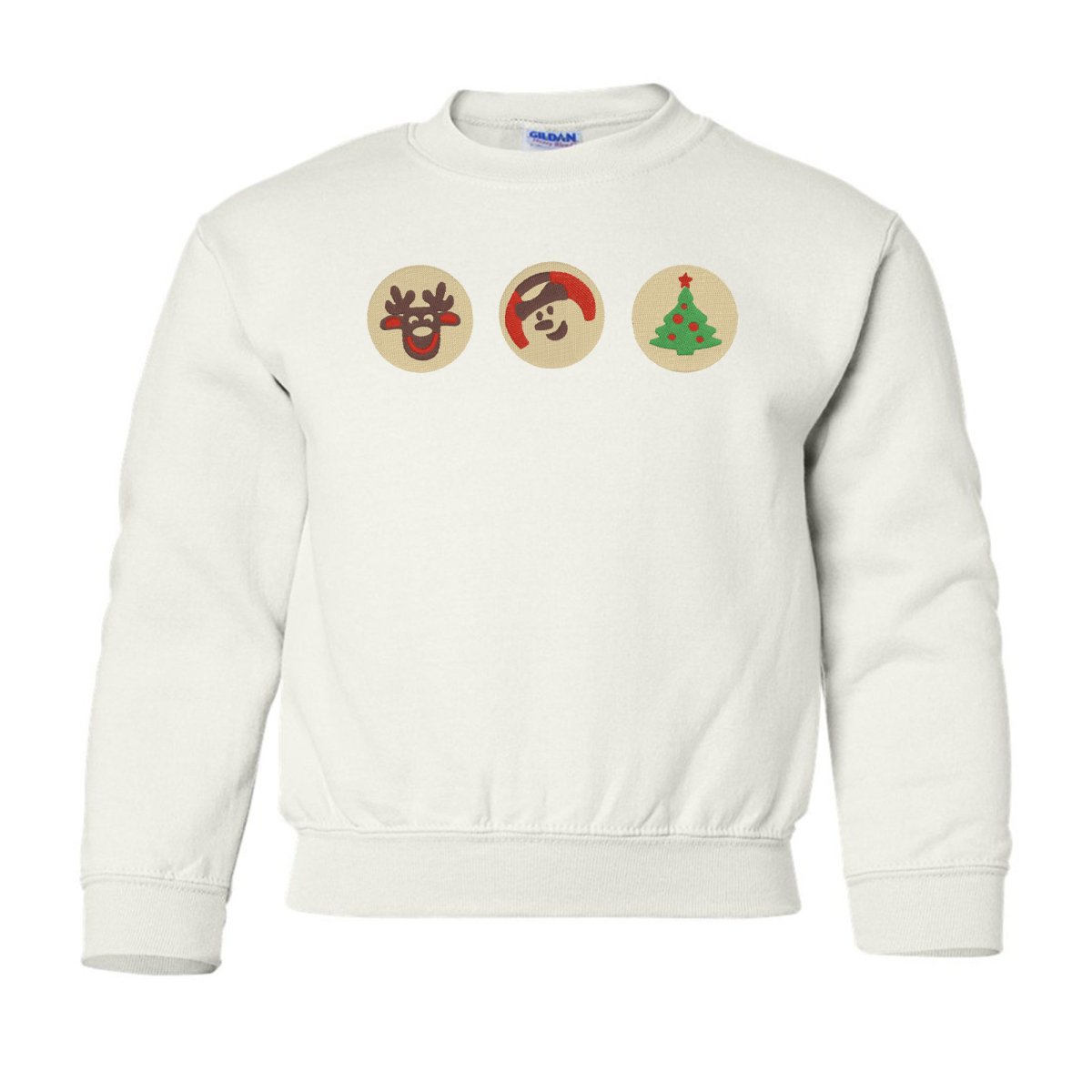 Kids 'Christmas Cookies' Embroidered Crewneck Sweatshirt - United Monograms