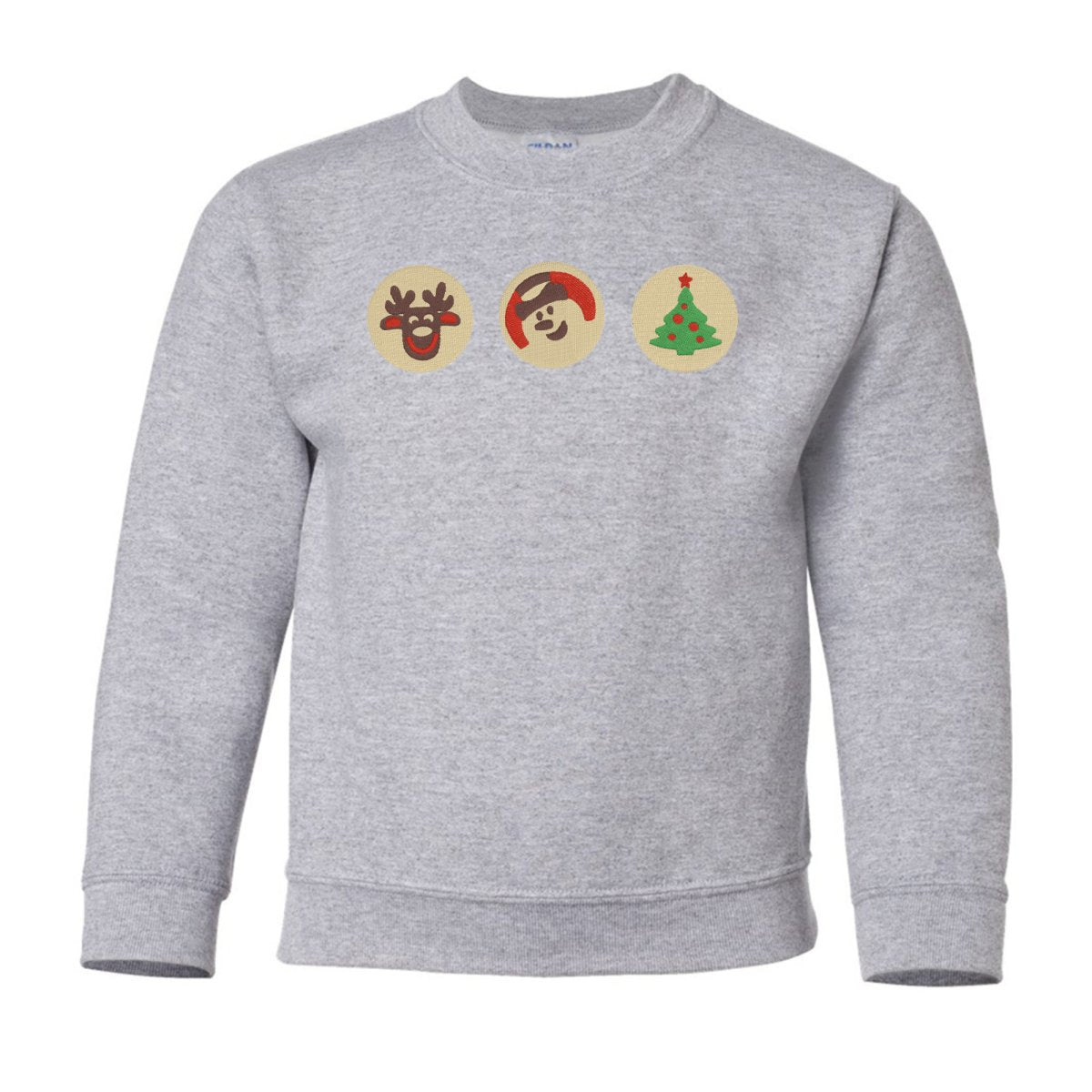 Kids 'Christmas Cookies' Embroidered Crewneck Sweatshirt - United Monograms