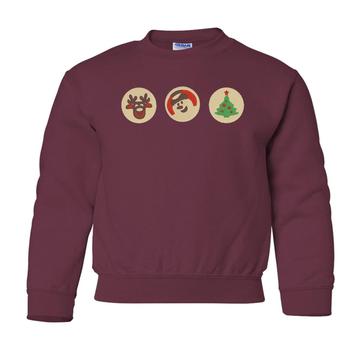 Kids 'Christmas Cookies' Embroidered Crewneck Sweatshirt - United Monograms