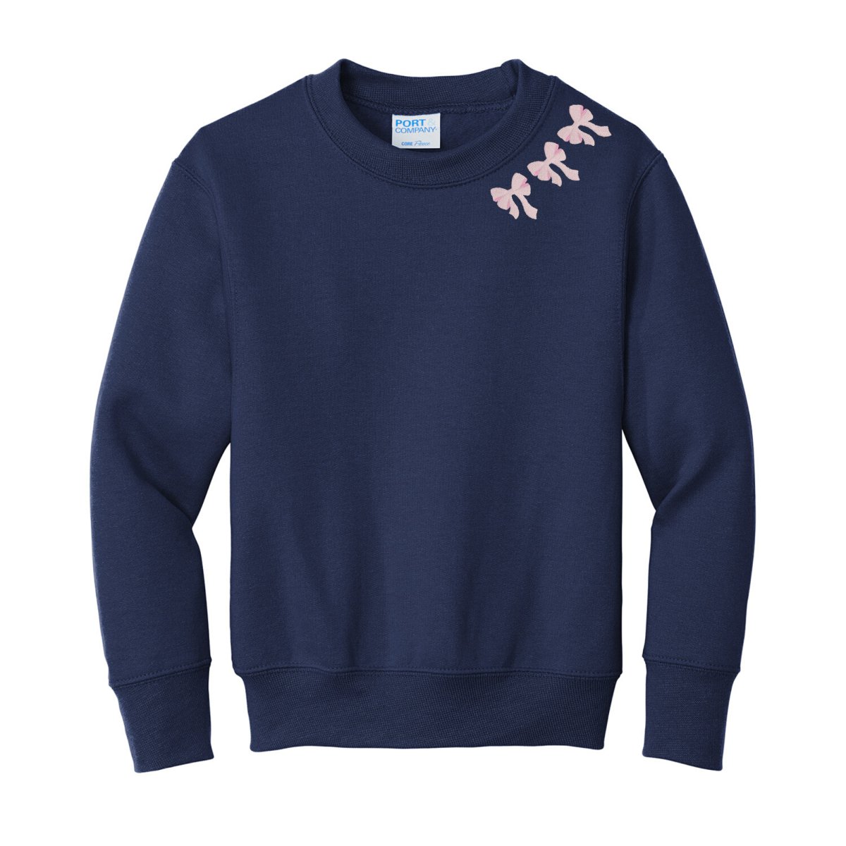 Kids Embroidered 'Bow Collar' Sweatshirt - United Monograms