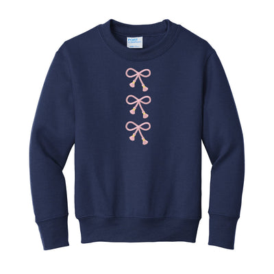 Kids Embroidered Tasseled 'Bows' Sweatshirt - United Monograms