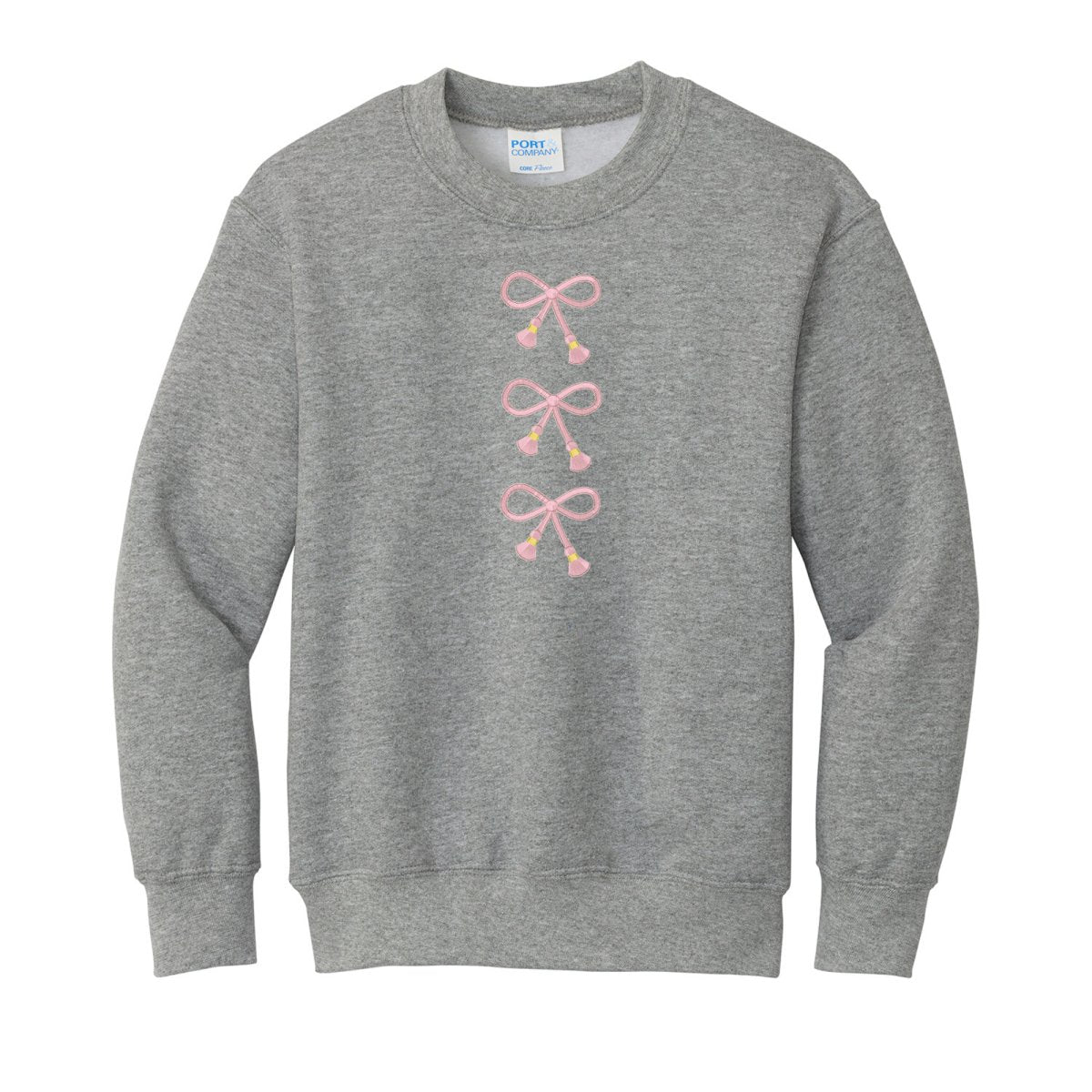 Kids Embroidered Tasseled 'Bows' Sweatshirt - United Monograms