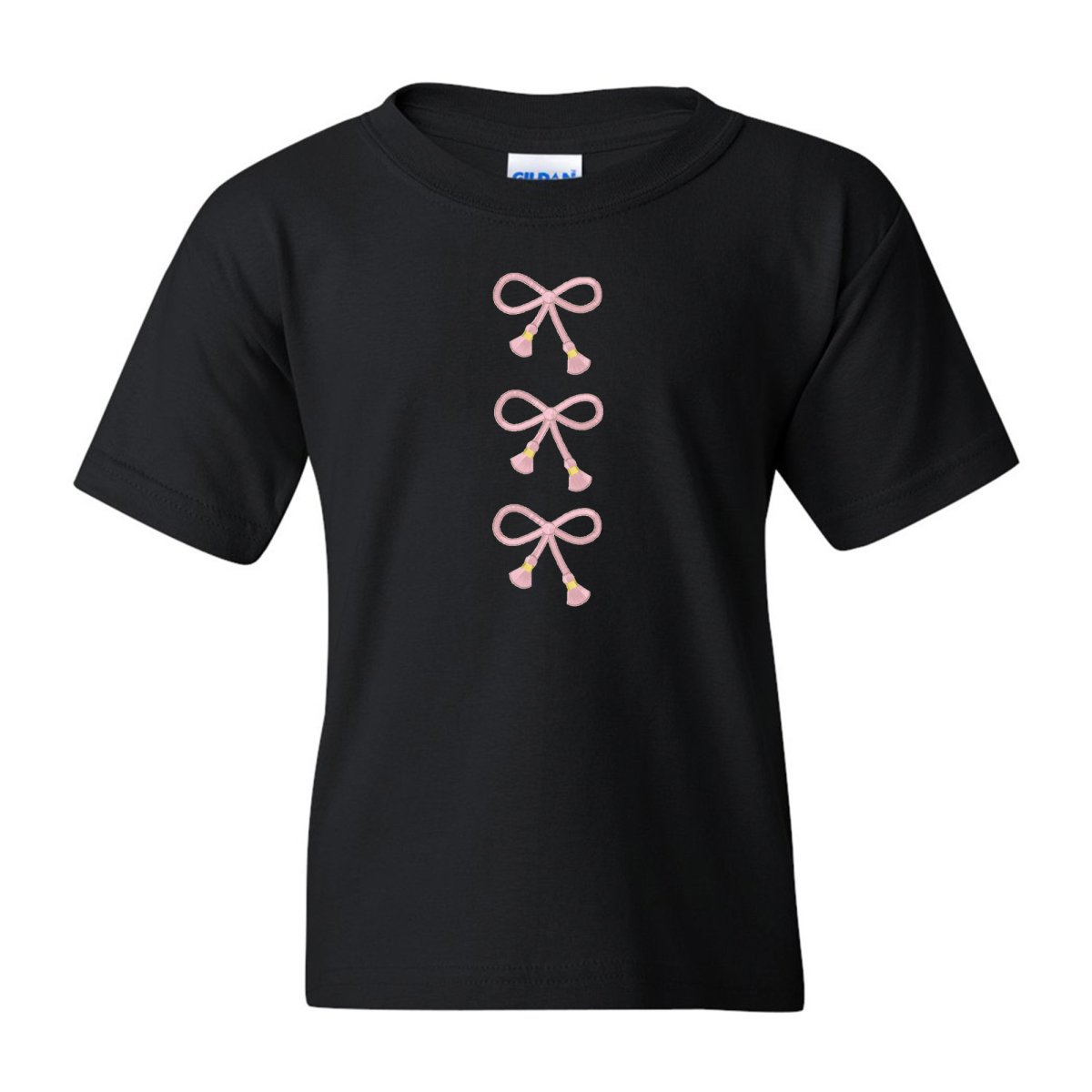 Kids Embroidered Tasseled 'Bows' T-Shirt - United Monograms