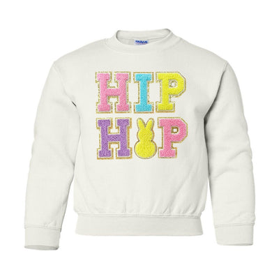 Kids Hip Hop Letter Patch Crewneck Sweatshirt - United Monograms