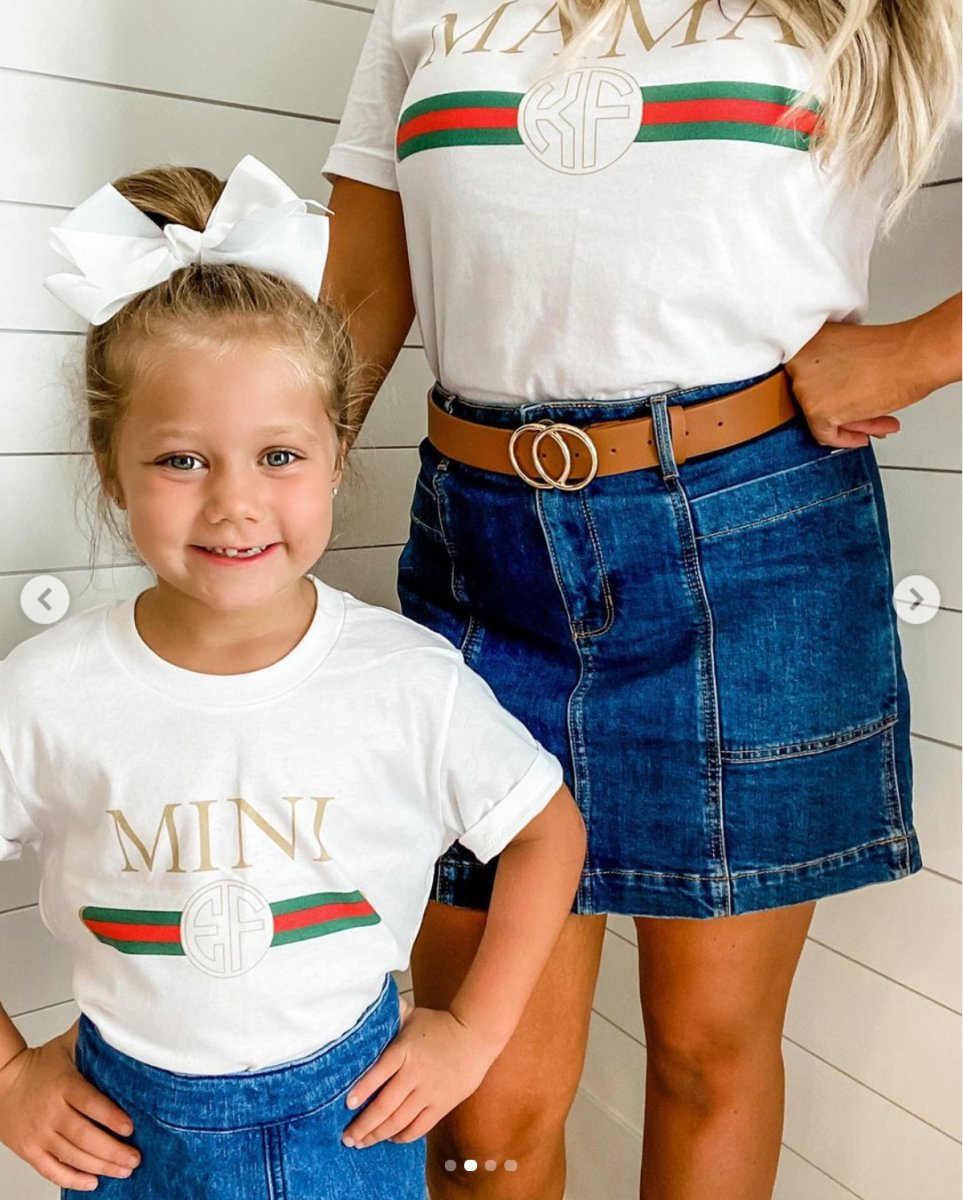 Kids Initialed 'Mini Designer Dupe' T-Shirt - United Monograms