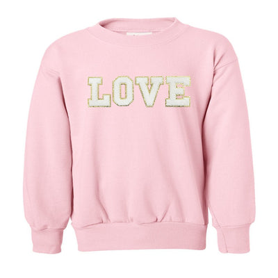 Kids Love/Lover Letter Patch Crewneck Sweatshirt - United Monograms