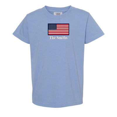 Kids Make It Yours™ 'American Flag' Comfort Colors T-Shirt - United Monograms