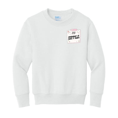 Kids Make It Yours™ 'BRB, Probably At' Crewneck Sweatshirt - United Monograms