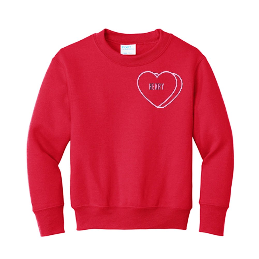 Kids Make It Yours™ 'Candy Heart' Embroidered Sweatshirt - United Monograms