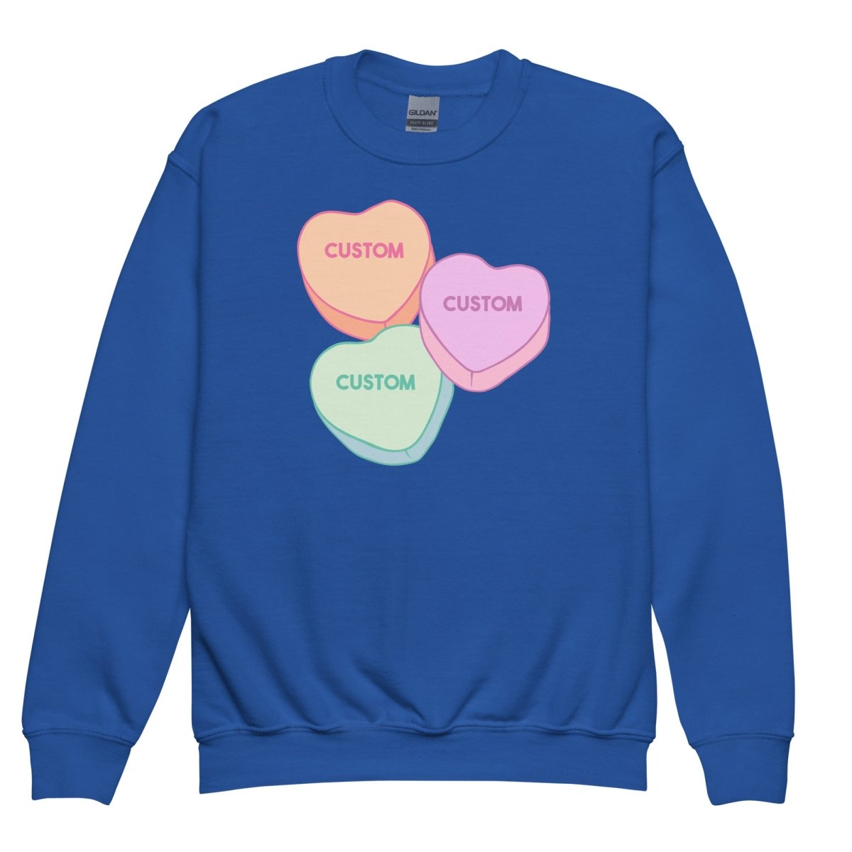 Kids Make It Yours™ 'Candy Hearts' Crewneck Sweatshirt - United Monograms