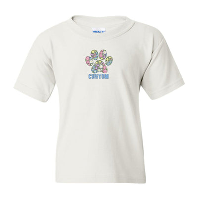 Kids Make It Yours™ 'Floral Paw Print' T-Shirt - United Monograms