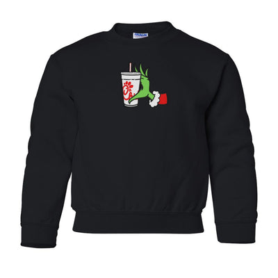 Kids Make It Yours™ Grinch Drinks Crewneck Sweatshirt - United Monograms