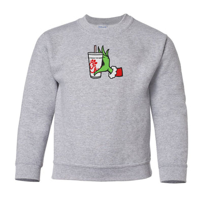 Kids Make It Yours™ Grinch Drinks Crewneck Sweatshirt - United Monograms