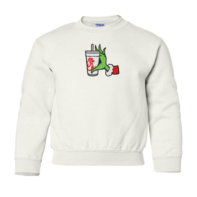 Kids Make It Yours™ Grinch Drinks Crewneck Sweatshirt - United Monograms