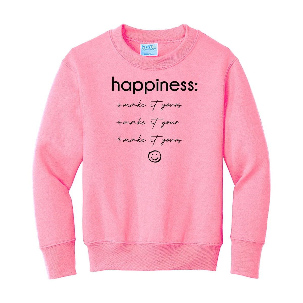 Kids Make It Yours™ 'Happiness Checklist' Crewneck Sweatshirt - United Monograms