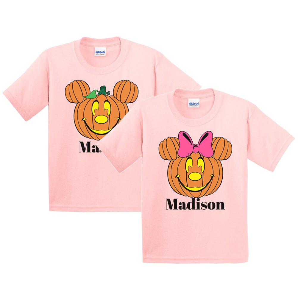 Kids Make It Yours™ 'Mickey/Minnie Jack-O'-Lantern' T-Shirt - United Monograms