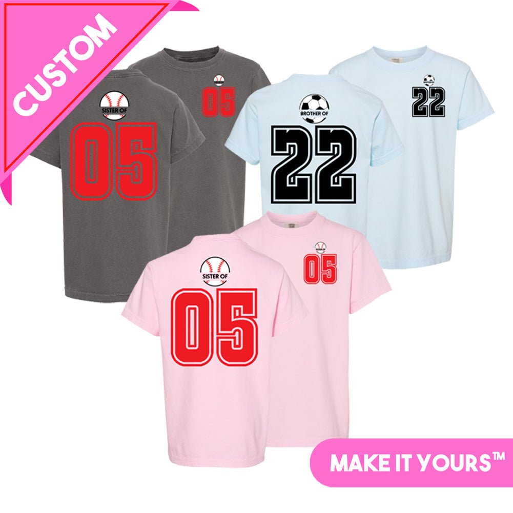 Kids Make It Yours™ 'Sports Fan' Front & Back T-Shirt - United Monograms