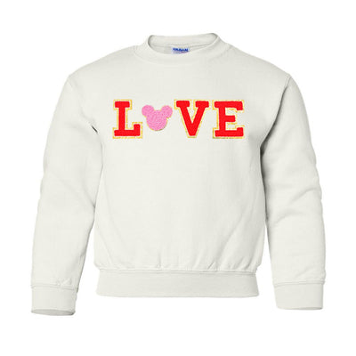 Kids Mickey Love Letter Patch Crewneck Sweatshirt - United Monograms