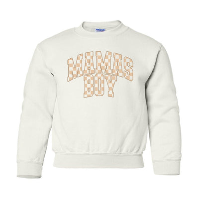 Kids 'Mini/Mama's Boy Tan Check' Sweatshirt - United Monograms