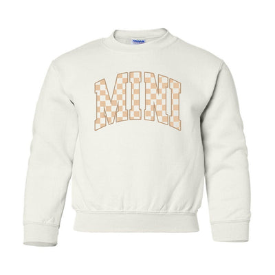 Kids 'Mini/Mama's Boy Tan Check' Sweatshirt - United Monograms