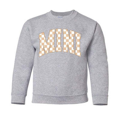 Kids 'Mini/Mama's Boy Tan Check' Sweatshirt - United Monograms