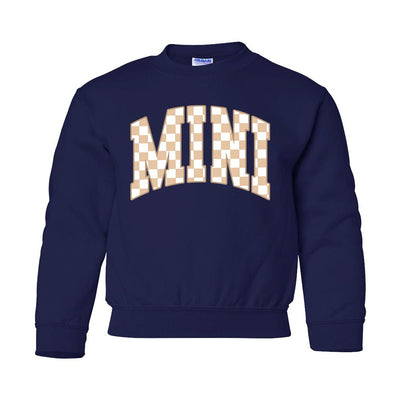 Kids 'Mini/Mama's Boy Tan Check' Sweatshirt - United Monograms