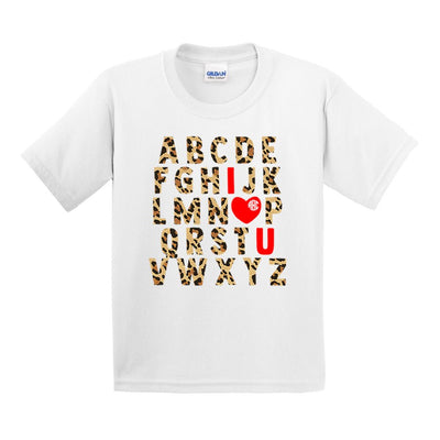 Kids Monogrammed 'ABC Leopard Love' T-Shirt - United Monograms