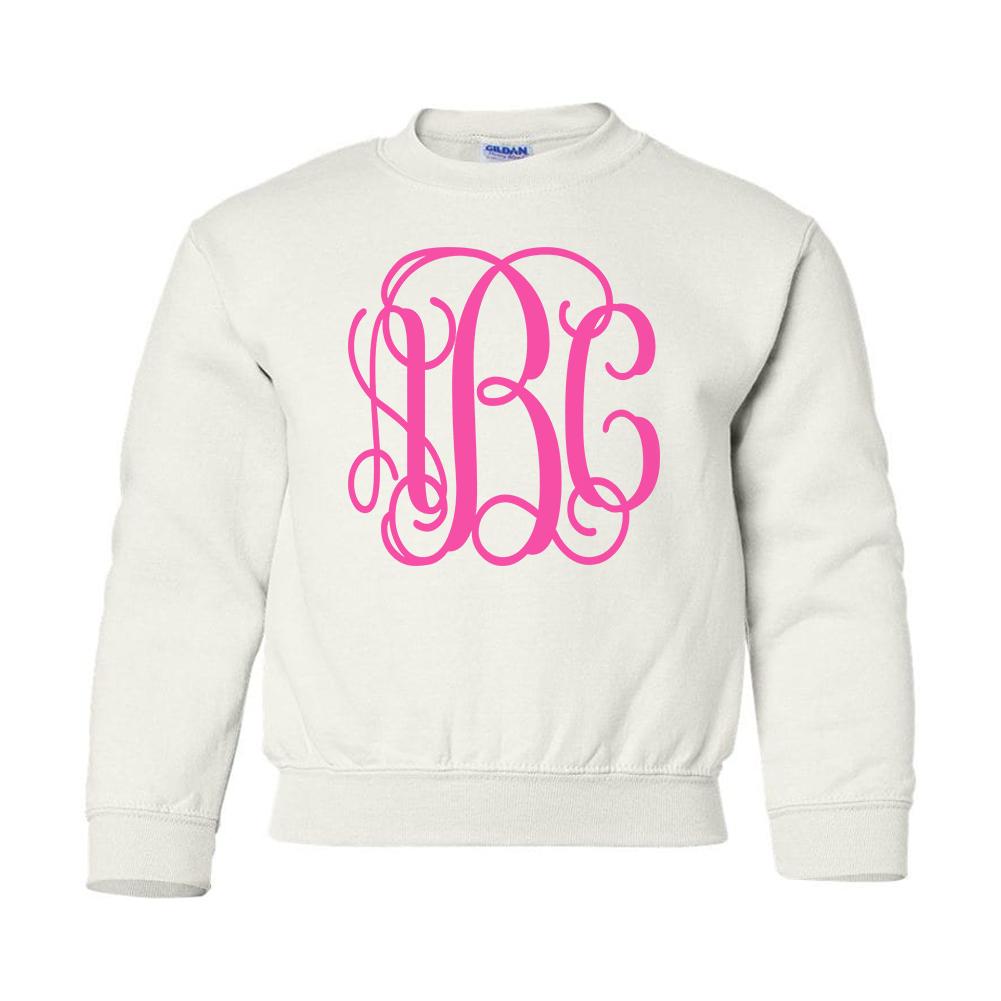 Kids Monogrammed Big Print Crewneck Sweatshirt - United Monograms