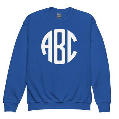 Kids Monogrammed Big Print Crewneck Sweatshirt - United Monograms