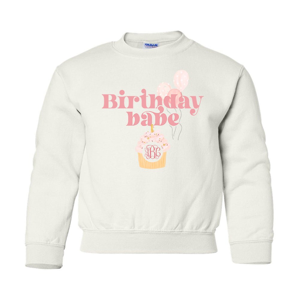 Kids Monogrammed 'Birthday Babe' Crewneck Sweatshirt - United Monograms