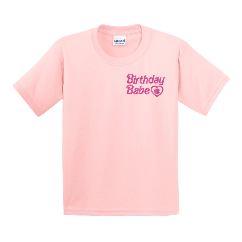 Kids Monogrammed Birthday Babe T-Shirt - United Monograms
