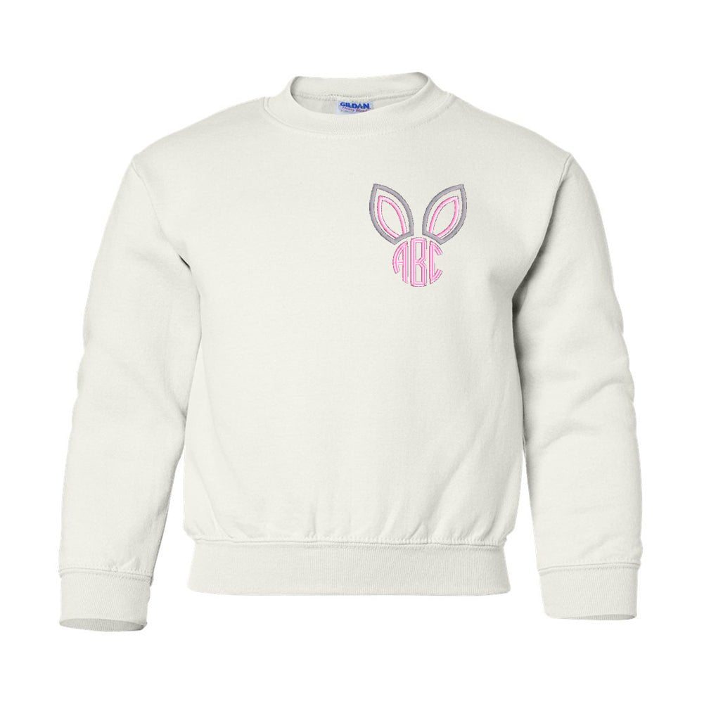 Kids Monogrammed Bunny Ears Crewneck Sweatshirt - United Monograms