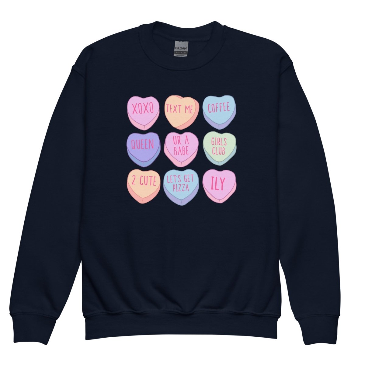 Kids Monogrammed 'Candy Hearts' Crewneck Sweatshirt - United Monograms