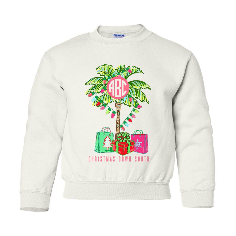 Kids Monogrammed 'Christmas Down South' Crewneck Sweatshirt - United Monograms