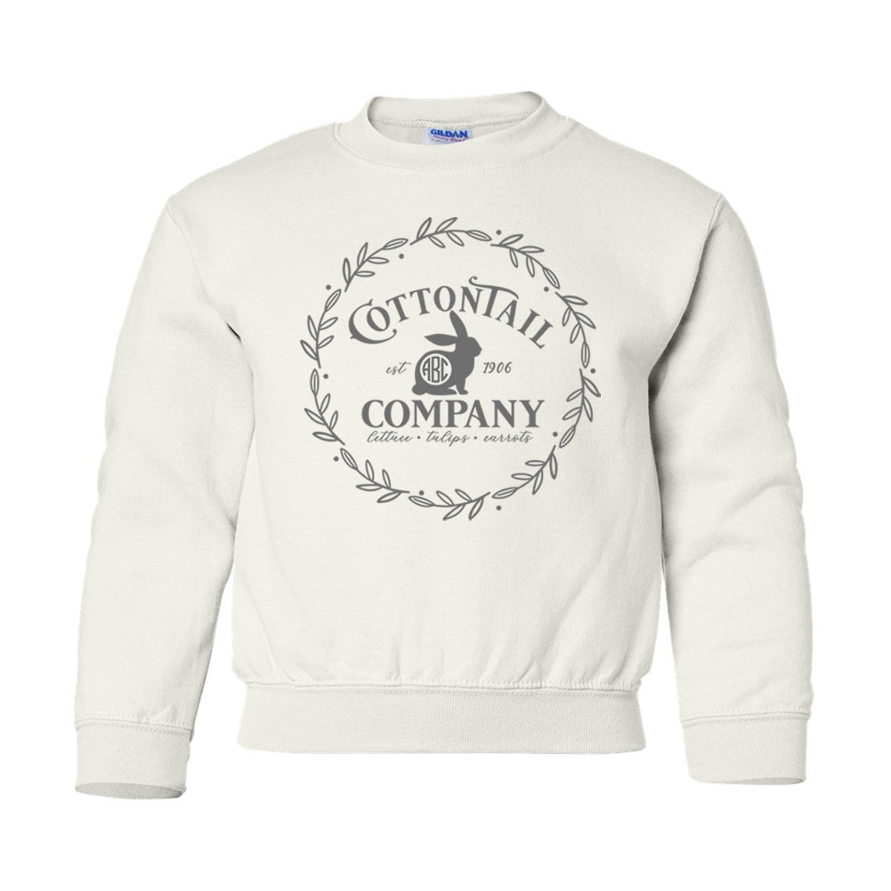 Kids Monogrammed 'Cottontail Company' Crewneck Sweatshirt - United Monograms