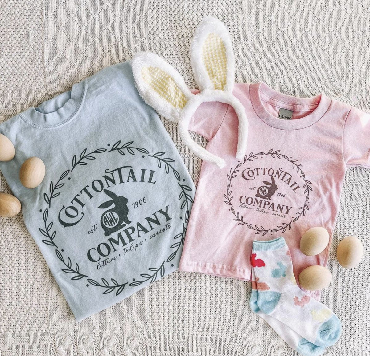Kids Monogrammed 'Cottontail Company' T-Shirt - United Monograms