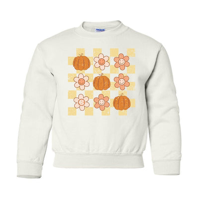 Kids Monogrammed 'Daisy Pumpkin' Crewneck Sweatshirt - United Monograms