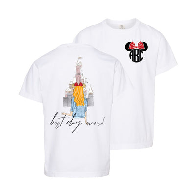 Kids Monogrammed 'Disney Best Day Ever' Front & Back T-Shirt - United Monograms
